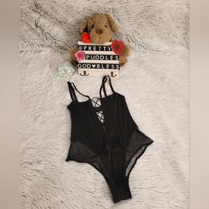 🎼 VS Very Sexy Lace-Up Corset Bodysuit - Teddy 🎼